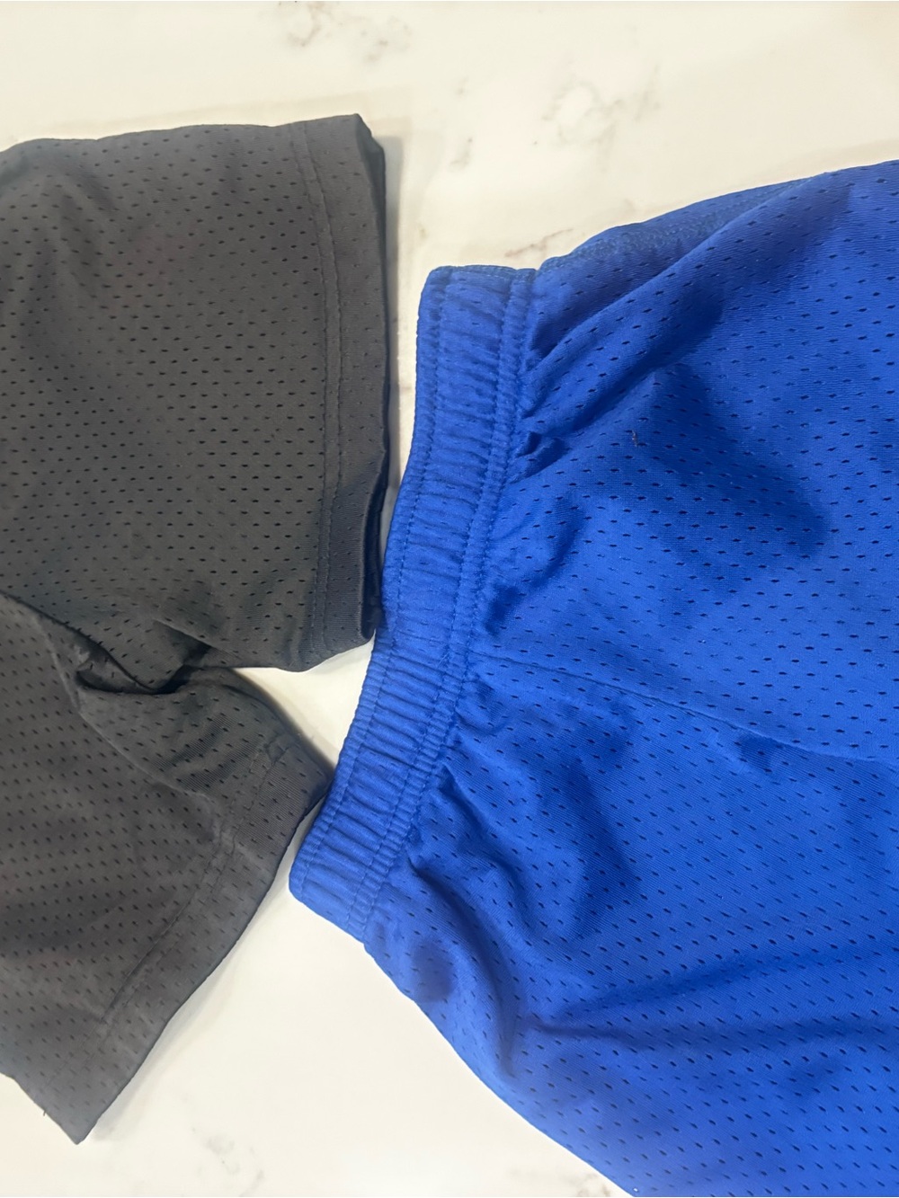 Two 2️⃣ Pairs of Nike Boys Blue and Gray Athletic Mesh Shorts